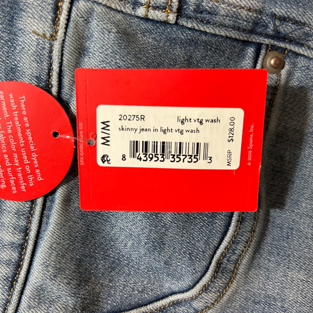 NWT SPANX Skinny Jean Vintage Light Wash M - Picture 5 of 5